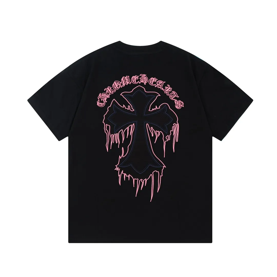 Chrome Hearts/ 🪡 Logo Same Style T Versatile : Black Size：XS~L